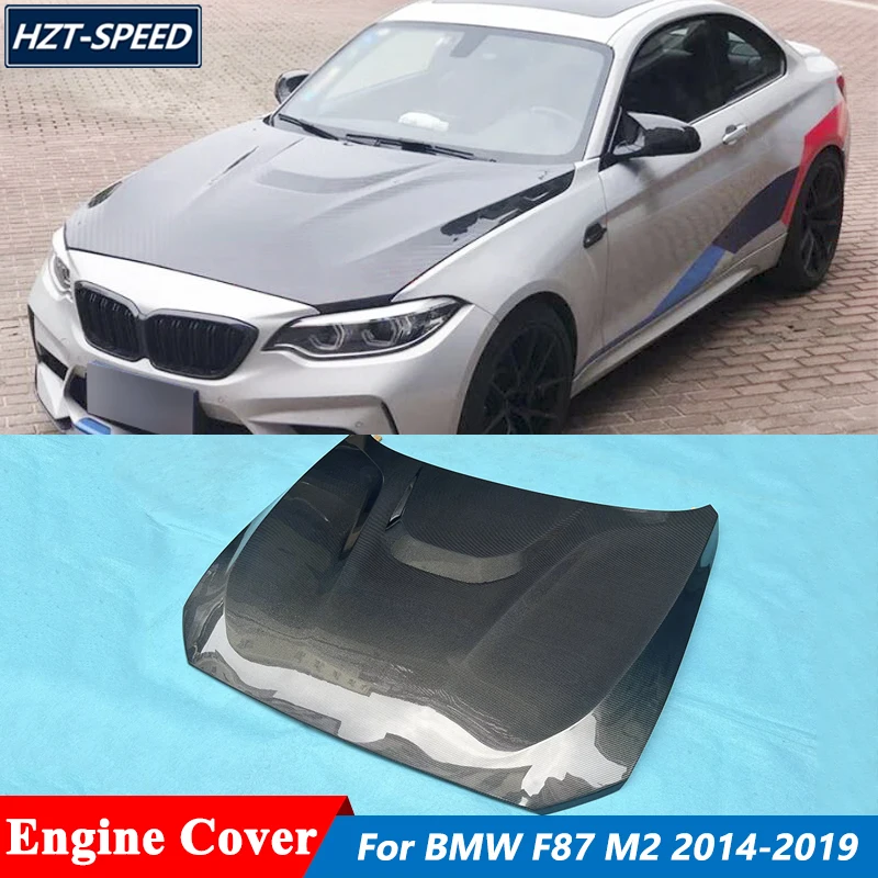 Carbon Fiber Or Unpainted FRP Engine Bonnet Hood Cover For BMW 2 Series F87 M2 M2c 2014-2019