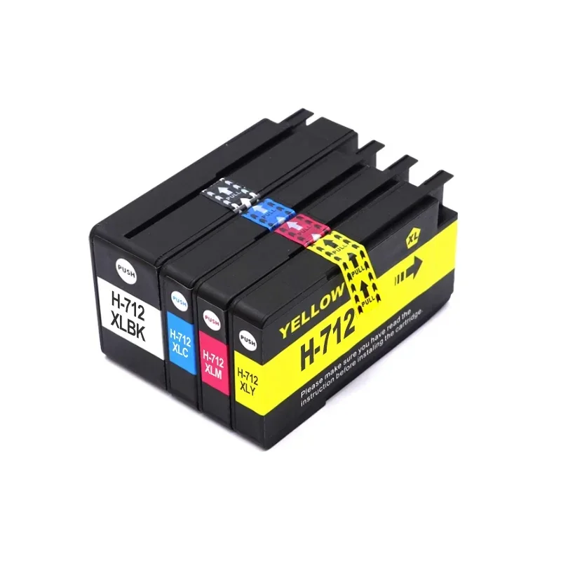 Kaseta z tuszem HP 712 XL 712XL, numer 3ED71A 3ED67A, kompatybilna z drukarkami atramentowymi HP DesignJet T210, T230, T250, T650, T630. — zdjęcie produktu 3