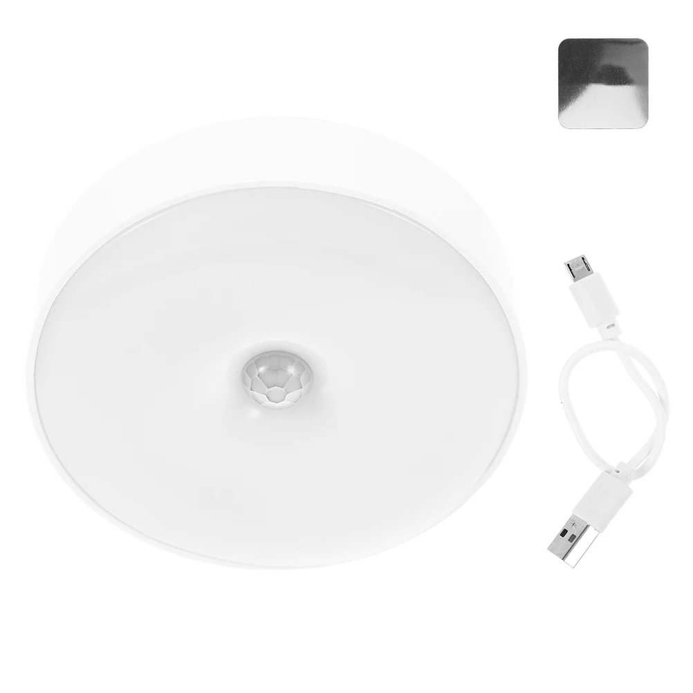 

LED Motion Sensor Night Light Rechargeable Baby Lamp Magnetic Suction Bedroom Living Room 220V Body Sensing Puck Lights Closet