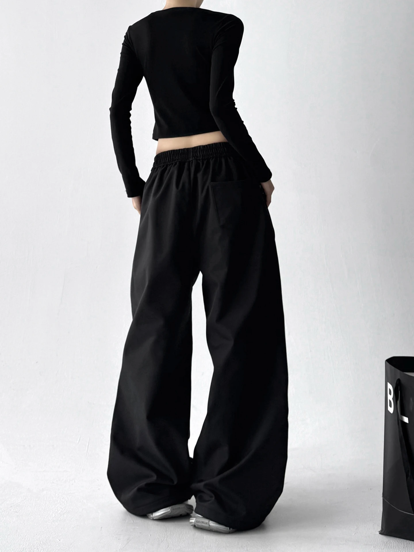 กางเกงขายาวทรงหลวมเอวสูงสไตล์ลำลองสำหรับผู้หญิง รุ่นใหม่ล่าสุด ใส่สบาย ทันสมัย เหมาะกับฤดูหนาว