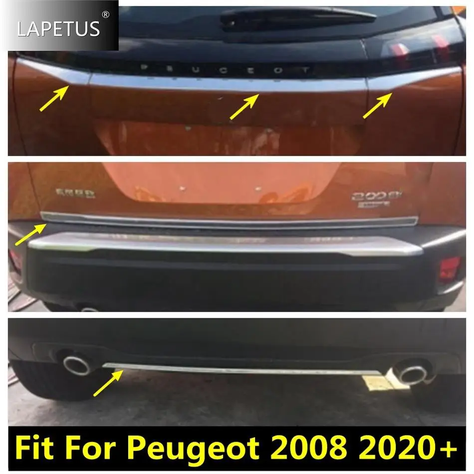 

Molding Tailgate Door Strip Accent Garnish Styling Rear Trunk Tail Gate Cover Trim For Peugeot 2008 2020 - 2022 Car Accessories