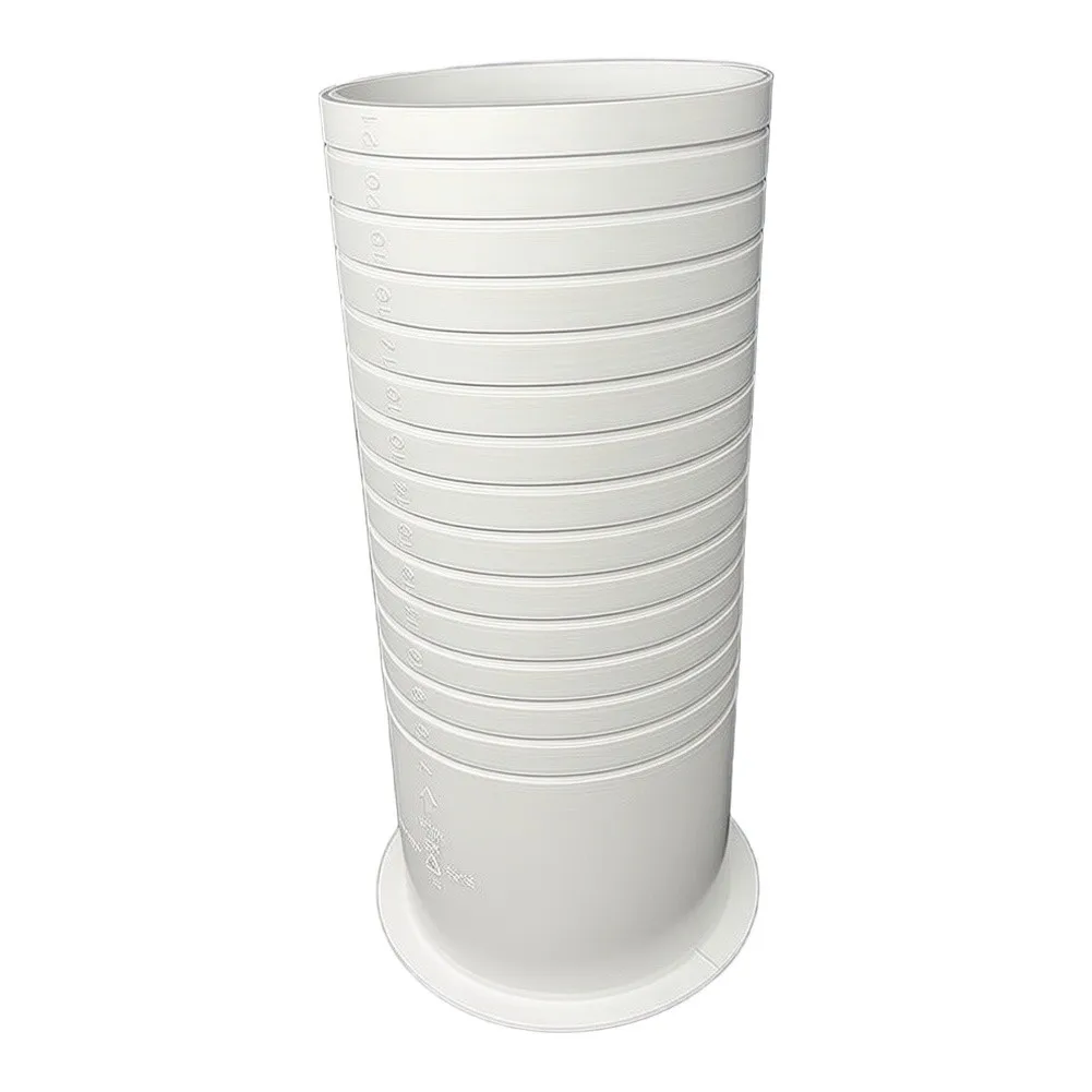 White Plastic Wall Cap for AC Pipes 20.6cm Long 9cm Diameter Through-Wall Sleeve for Copper Pipes Wires and Hoses