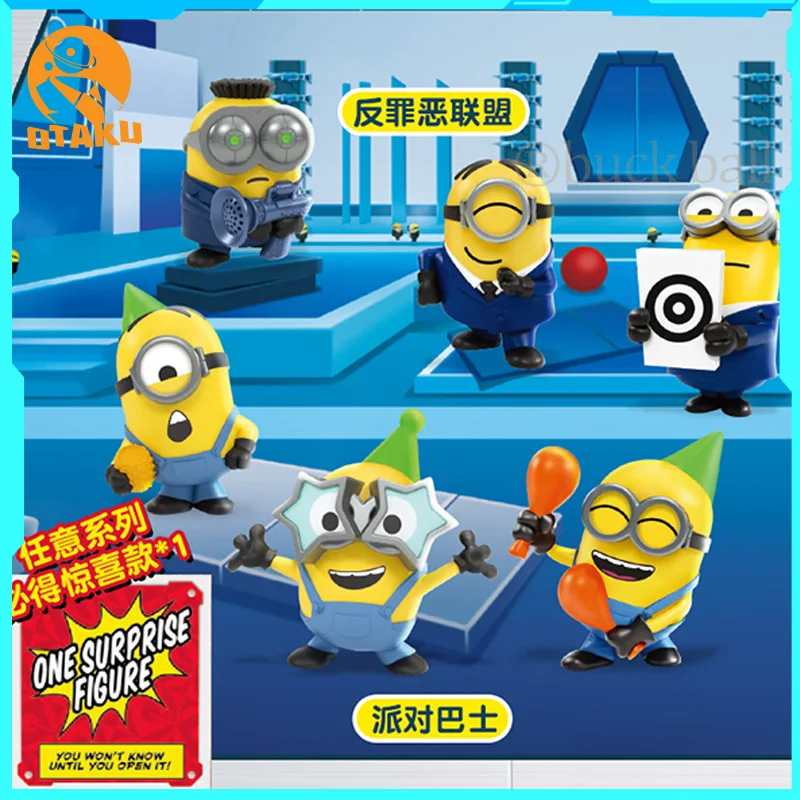 4pcs Despicable Me 4 Anime Figure Minions Figure Cute Mini Figurine Pvc Models Statue Collectible Toys Dolls Decora Birthday Gif