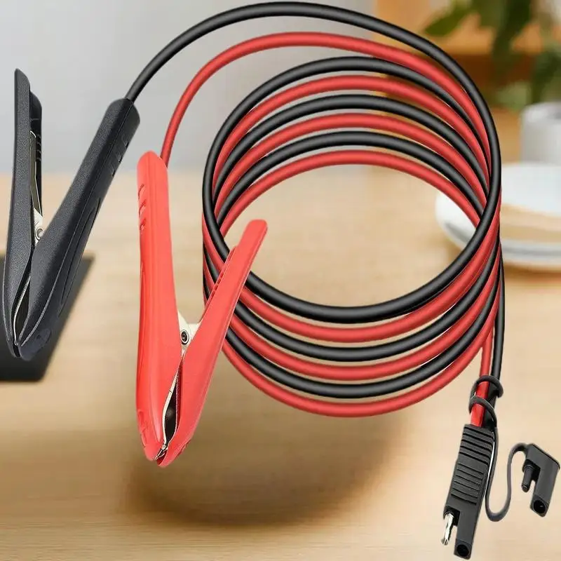 

Solar Power Car Charging Extension Wire Quick Disconnect SAE to Crocodile Clip Connector Auto Vehicle Solar Charger Extension Ca