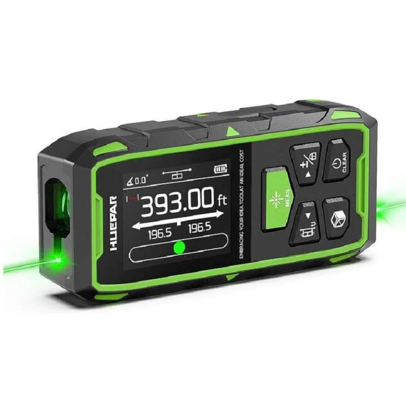 Peiqi Huepar Dual L Rangefinder Green Beam L Meter 120M/200M أداة قياس وحدة متعددة مع شاشة LCD بإضاءة خلفية وUSB #6