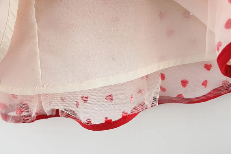 0-3 Y Kinder Sommer Kleine Fliegende Ärmel Kleid Schöne Herz Kinder Kleidung Süße Schleife Baby Mädchen Prinzessin Geburtstag party Kleider – Detail 10