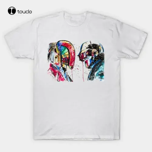 Technologic Daft Punk White T-Shirt One More Time Get Lucky Retro Music Duo Unisex Fashion Tshirt Summer Women Shirts Xs-5Xl