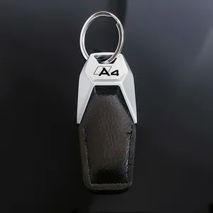 Zinc League Leather Car Keychain Keychain for Audi A4 A5 A6 A7 A1 A2 Q2 Q3 Q5 Q7 Q8 High quality car keychain current accessories 10 Main Sales Audi Keychain - №7