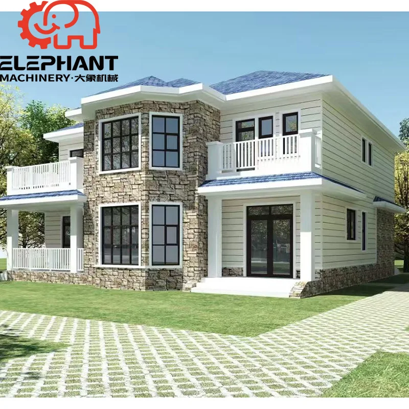 Prefab Luxury House Light Steel Villa Fast-Construction Steel Structure Low Cost Customized Prefabricated House