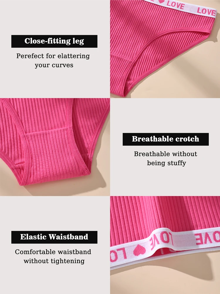 ks dámské kalhotky pruhované sexy dámské kalhotky prodyšné bavlněné kalhotky dámské spodní prádlo s nízkým pasem dámské spodní prádlo - náhled 6