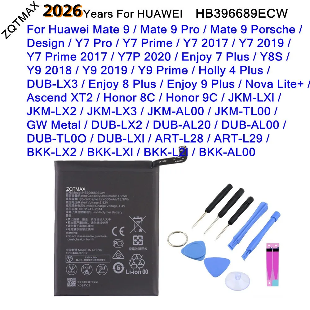 HB406689ECW batería para Huawei Y7 Pro Prime Y7 2017 Y7P 2020 Y8S Y9 2018 2019 Y9 Prime Holly 4 Plus Enjoy 7 8 9 Plus Nova Lite