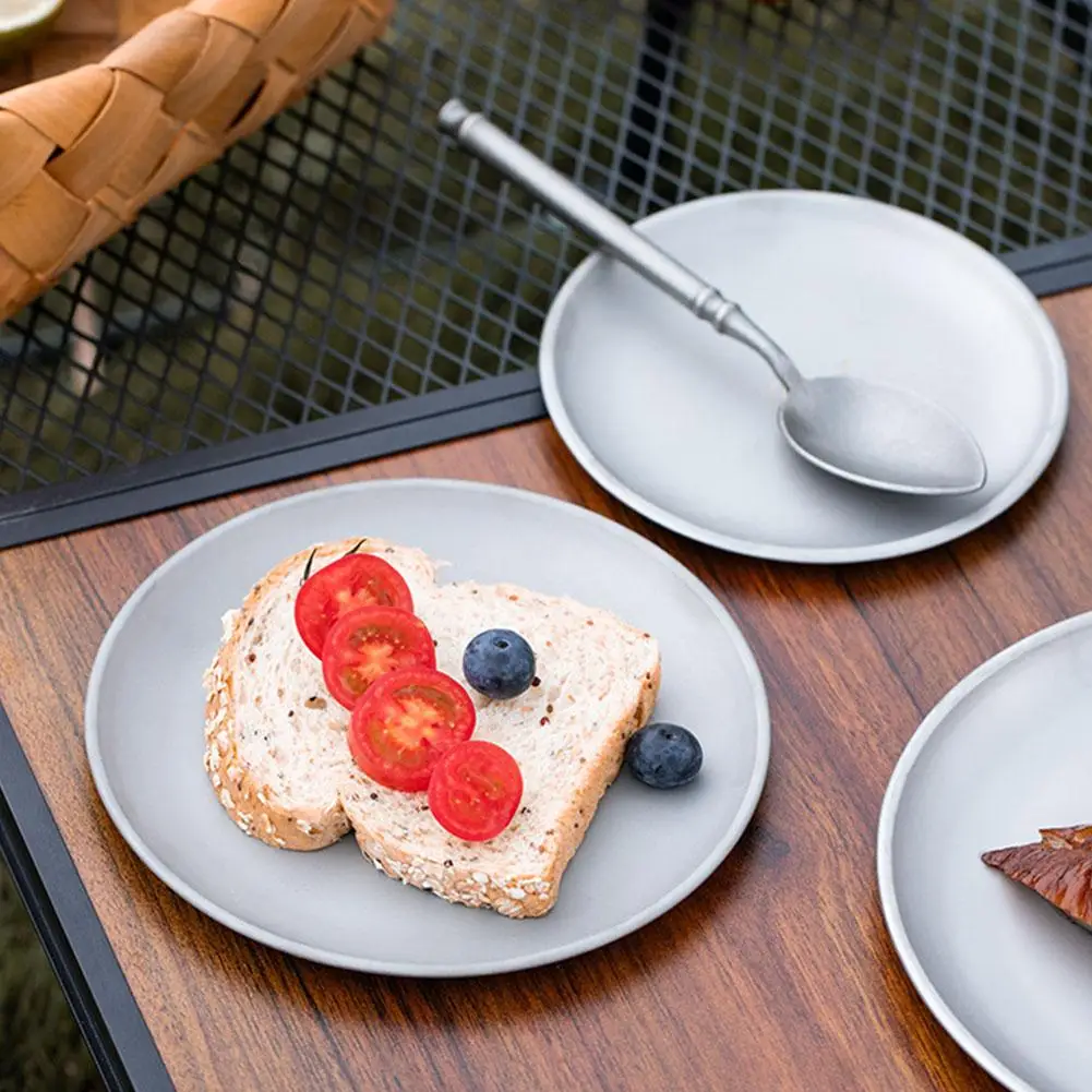 Титановая очищающая тарелка, уличная тарелка для пикника, портативная дорожная посуда, устойчивая к ржавчине посуда для багажника, креативная тарелка для мытья посуды