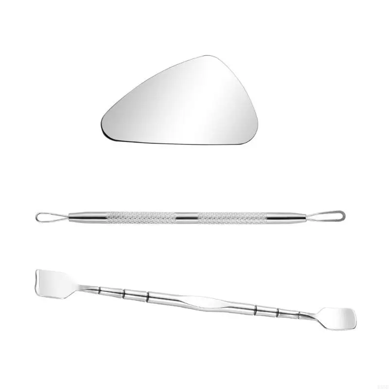 E65F Practical Roestvrij staal Comedone Remover Blackhead Spatel voor tieners en volwassen