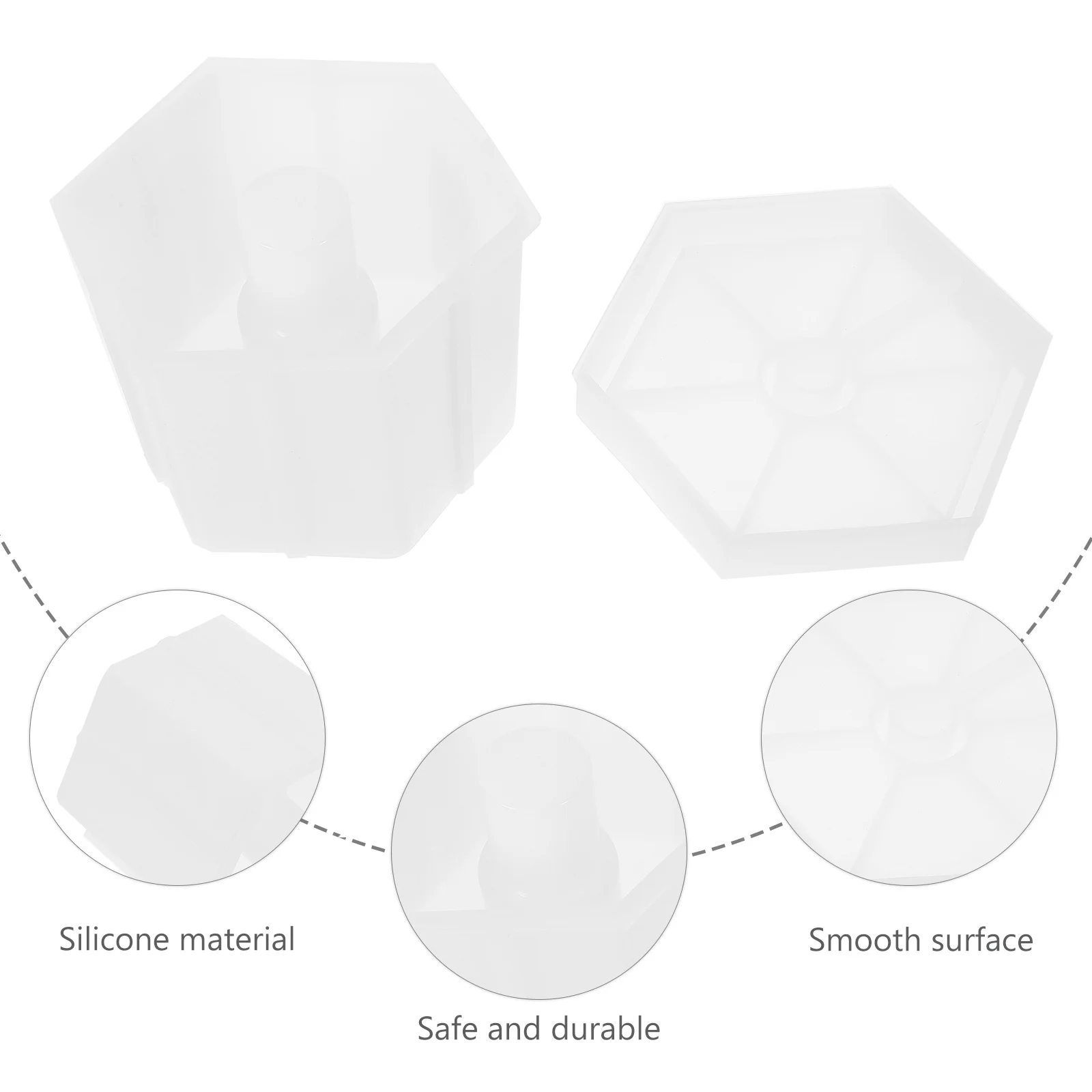 

Hexagonal Silicone Mold For Diy Epoxy Lamp Base Resin Craft Night Light Holder Making Kit Jewelry Accessory Tool