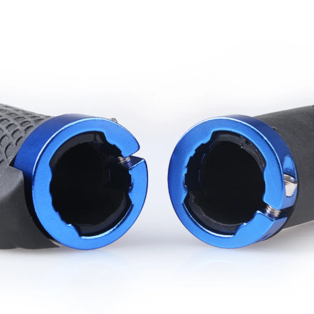 

1 Pair Bicycle Handlebar Cover Blue Tpr Ergonomic Non-Slip Wear-Resistant Lightweight Aluminum Lock Silicone Grips For Bike