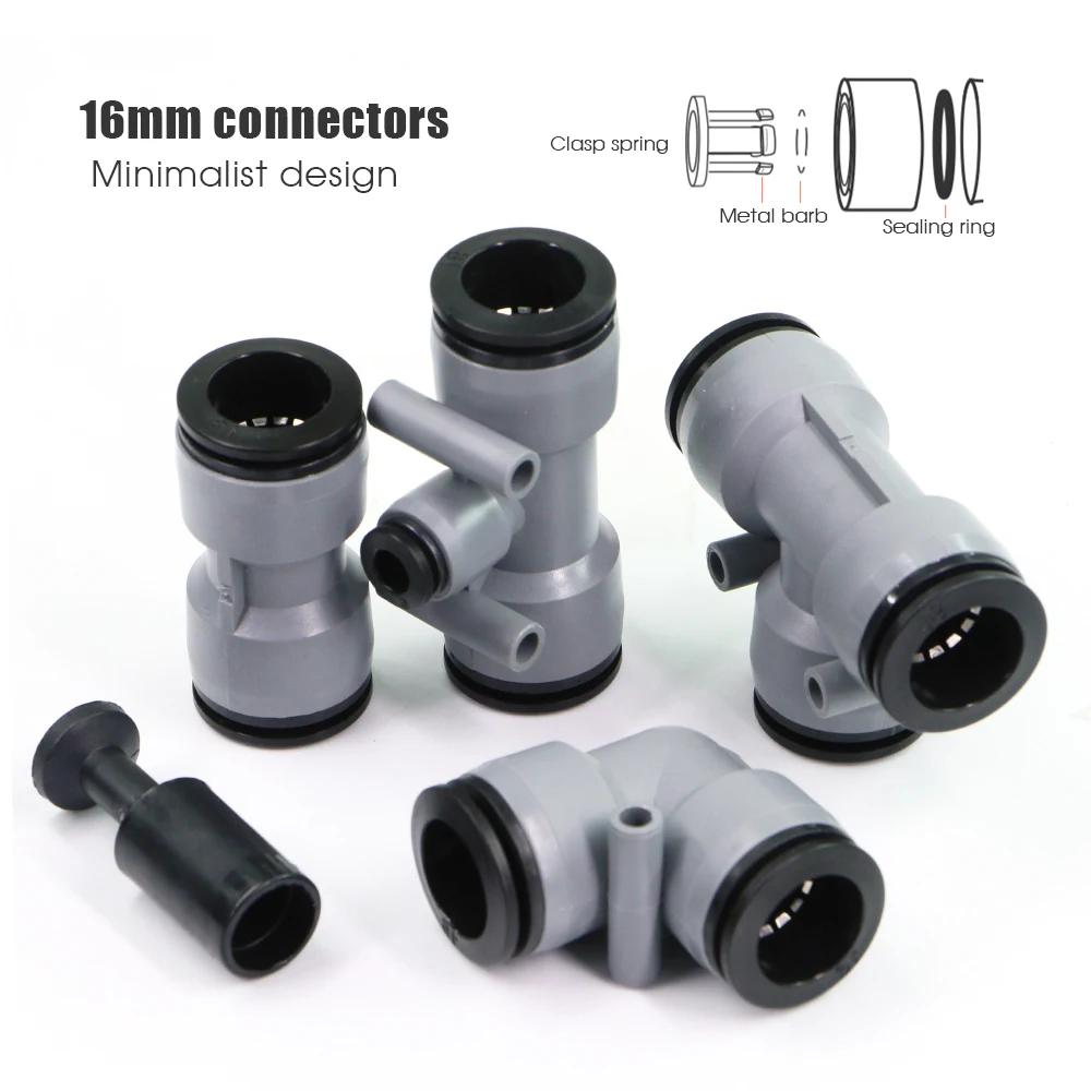 1/2 "PE موصل الخرطوم حديقة الدفيئة بالتنقيط سقي أنبوب تركيبات ل OD-16mm أنابيب الري المشتركة المحملة مستقيم الكوع التوصيل #2