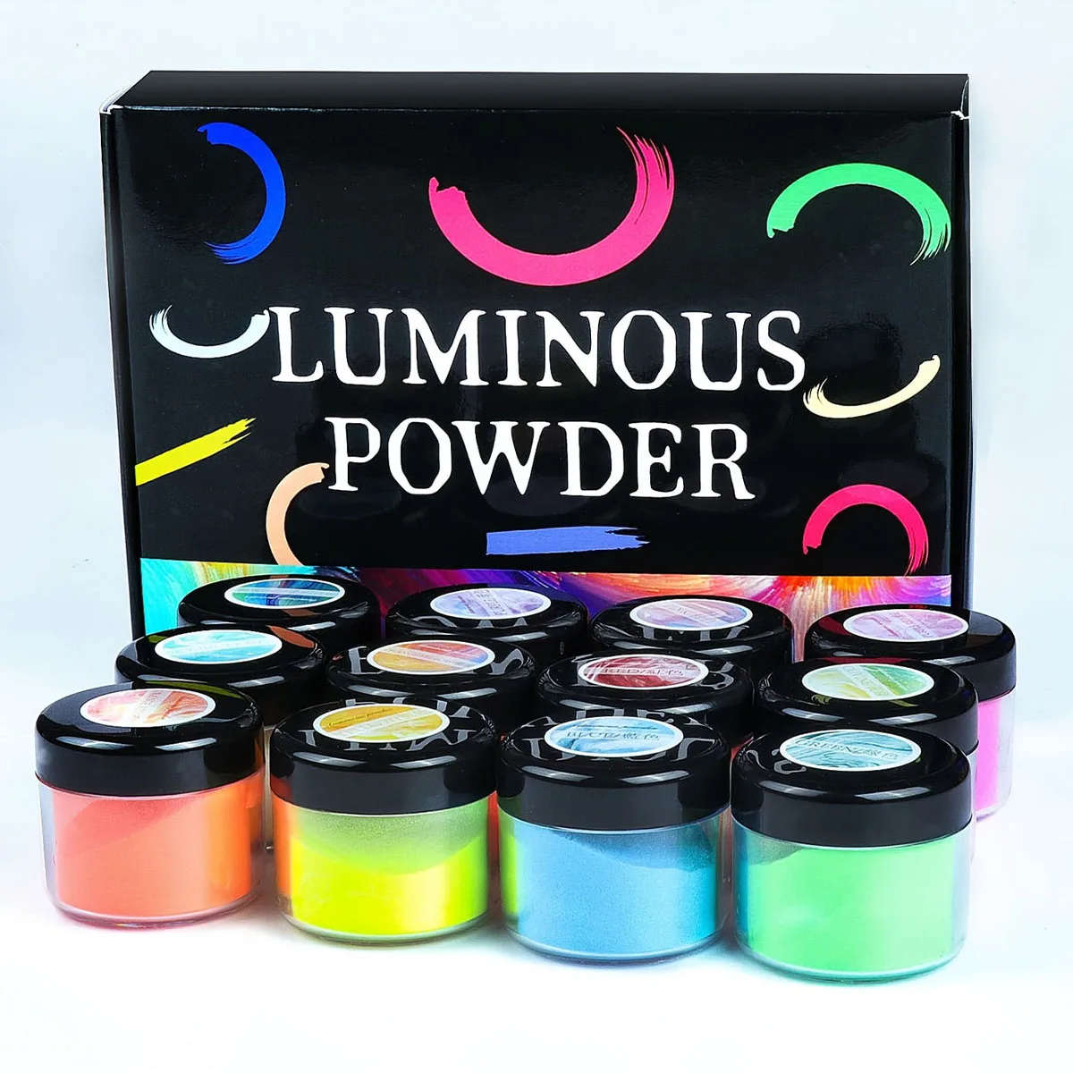 

Luminous Powder Sets Epoxy Resin Pigment Kits Glow In Dark Glitter Powder Pigment DIY Epoxy Resin Mold Jewelry Making Supplies