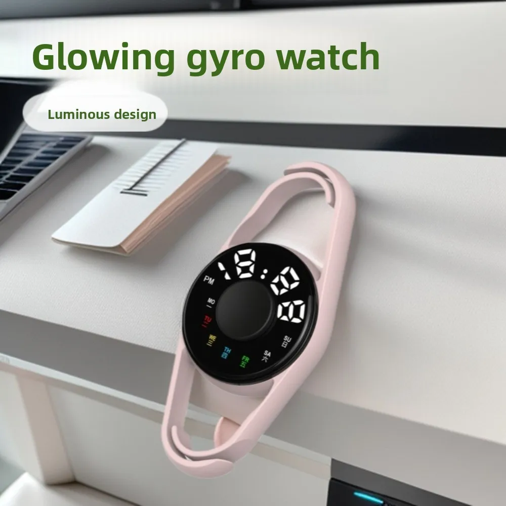 

Новые светодиодные электронные подвесные часы из АБС-пластика, снимающие стресс, светящийся волчок, брелок с цифровым дисплеем, портативные карманные часы