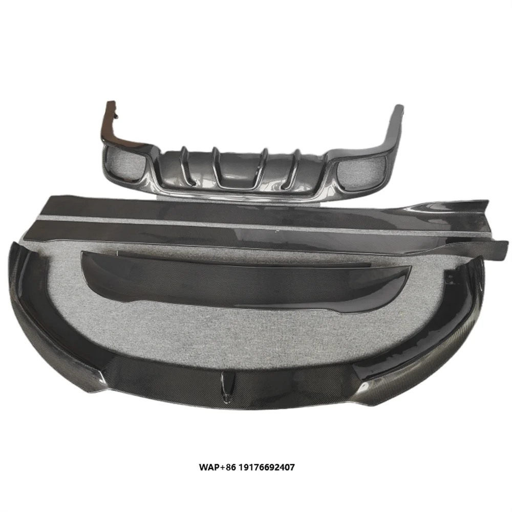 

for 10-13 Year Panamera 970.1 Carbon Fiber A-style Front Lip Rear Diffuser Side Skirts Rear Spoiler Body Kit