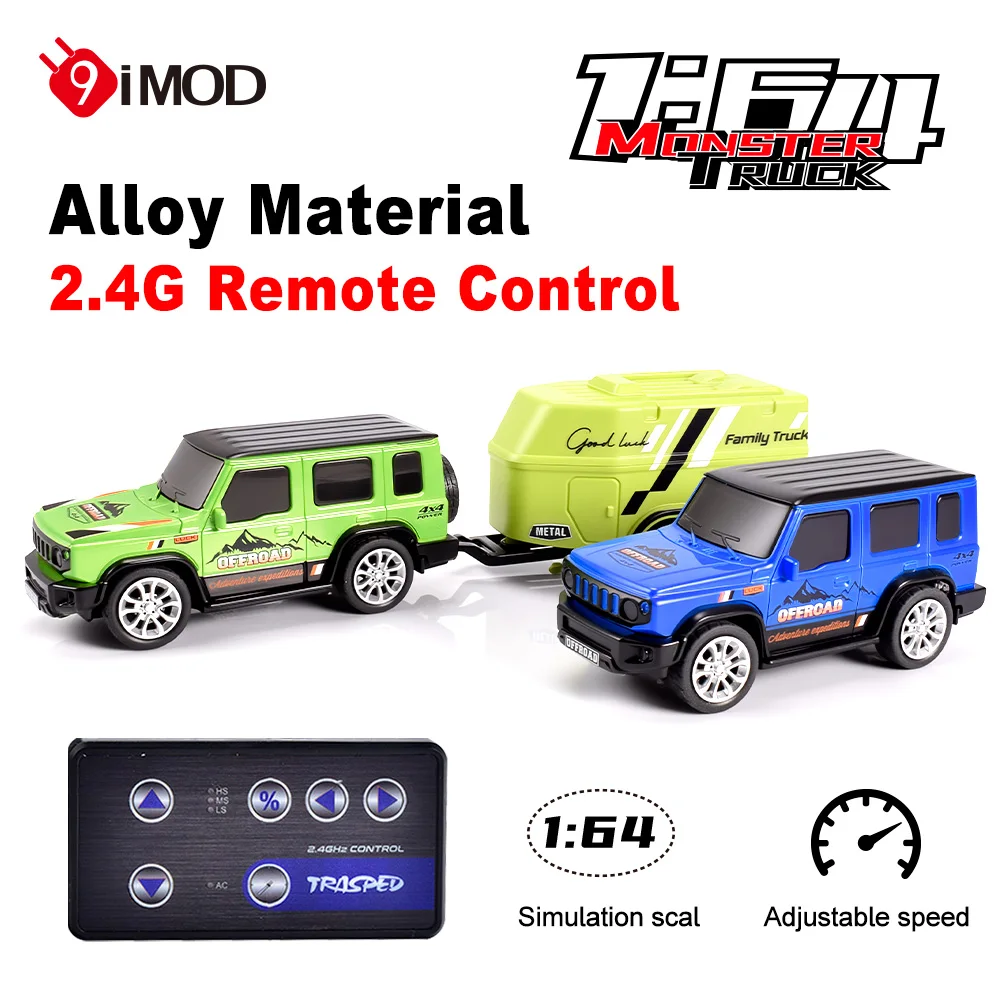 

9IMOD 1/64 RC Car Mini Truck Full Alloy Body 2.4GHz Remote Control Adjustable Speed Steering