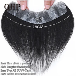 Natural Men Hairline Toupee V-Shape Wigs For Men 100%  Human Hair Capillary Prosthesis Skin Mens Hairpieces Frontal Hair Topper