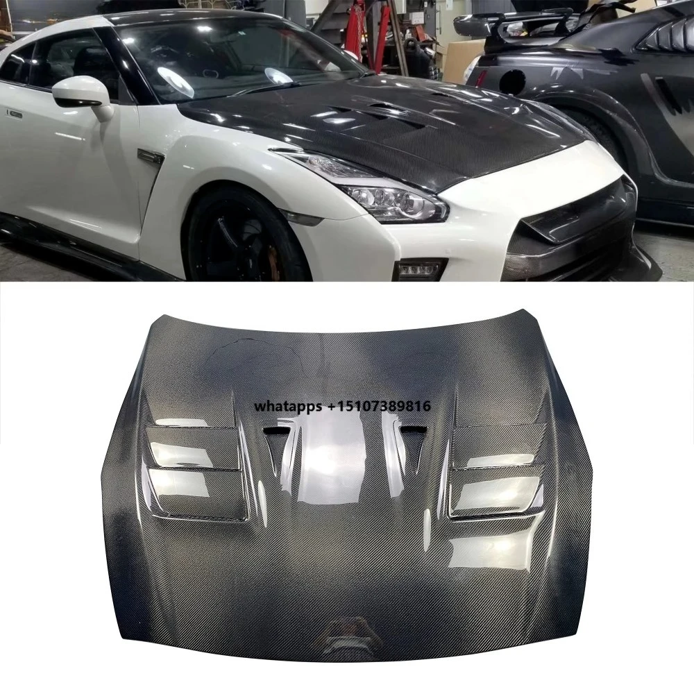 

Perfect Carbon Fiberhigh Quality Top Secret Style Carbon Fiber car Hood Fit For Gtr 35