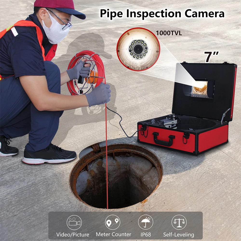 Factory Wifi Inspection Camera Drain Camera 25ft Cable Length 30M