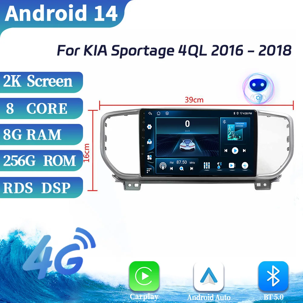 

Android For KIA Sportage 4 QL 2019-2022 Car Radio Multimedia Wireless Carplay Navigation Car Multimedia GPS Touch Screen Stereo