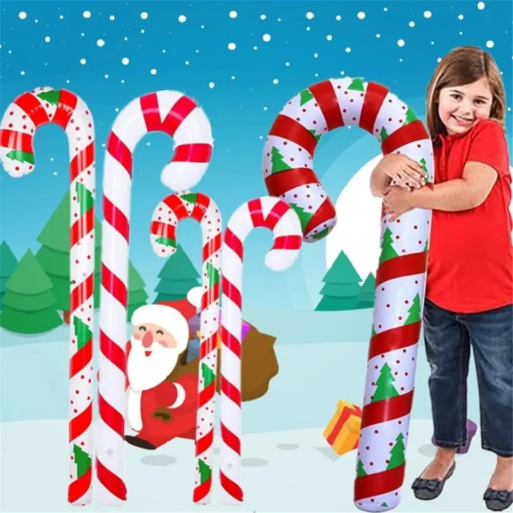 90/120cm Inflatable Christmas Candy Cane Stick Balloons Outdoor Candy Canes Decor for Xmas Decoration Supplies 2024 Navidad