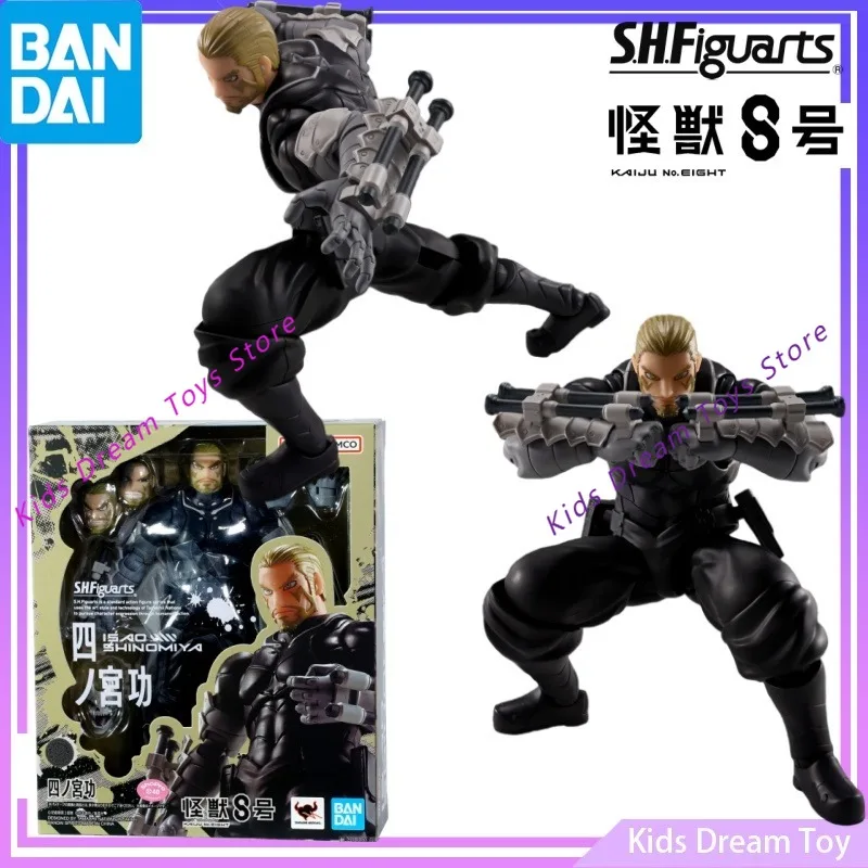 

Bandai Stock Original S.H.Figuarts KAIJU No. 8 Anime Figures ISAO SHINOMIYA Action Figures Toys Collectible Model Gifts for Kids