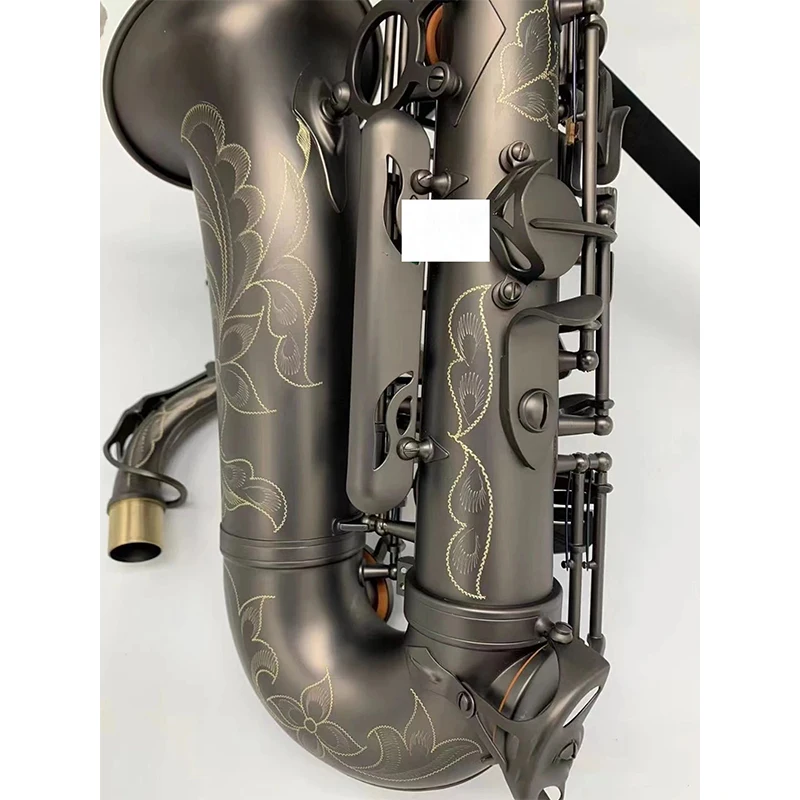 Frosted black gold professional Alto saxophone drop E high-end black nickel gold high-quality tone alto sax jazz instrument