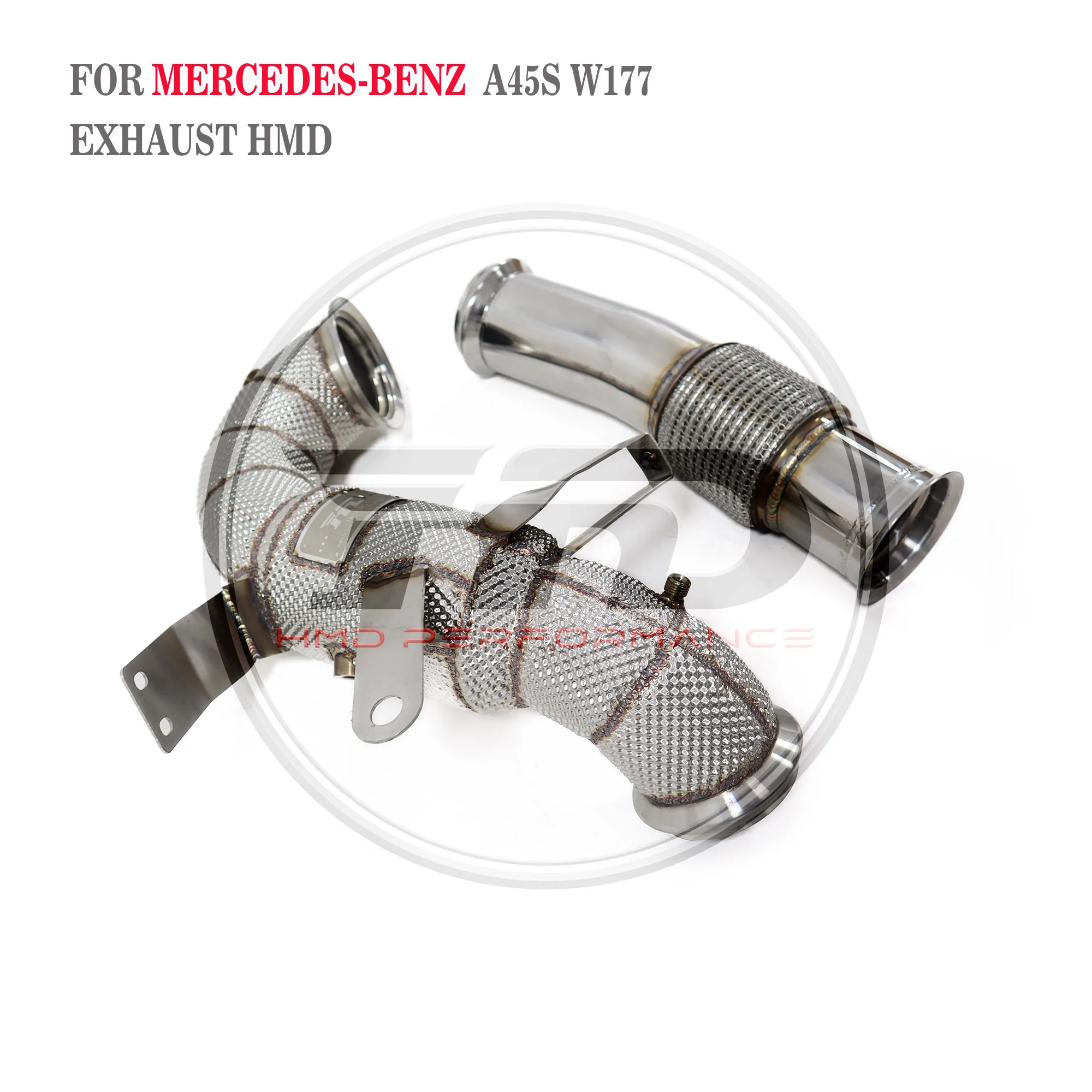 Limited Time Offer downpipe  With heat shield without catalysis for Mercedes benz A45 W177  HMD exhaust system