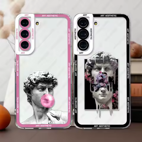 Case For Samsung Galaxy S20 S21 S22 S23 A13 A21s A32 A33 A50 A52 A53 A73 A54 A14 Soft Cover Art Aesthetic David Mona Lisa