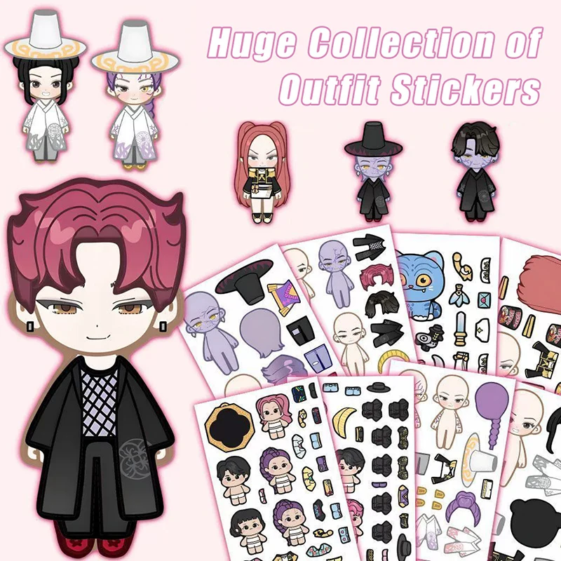 ملصقات Kpop Huntri/x Demon Hunters DIY مجموعة الديكور الجمالي للأطفال ملصقات عيد الميلاد هدية الكريسماس