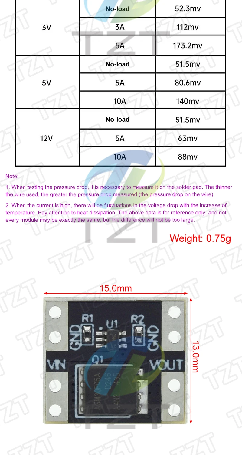 1/3/5/10 Stück XL0401 Ideales Diodenmodul, simuliert einen idealen Diodengleichrichter, 3 V–26 V, 5,5 mΩ, geringer Innenwiderstand, MOS-Platine. – Detail 2