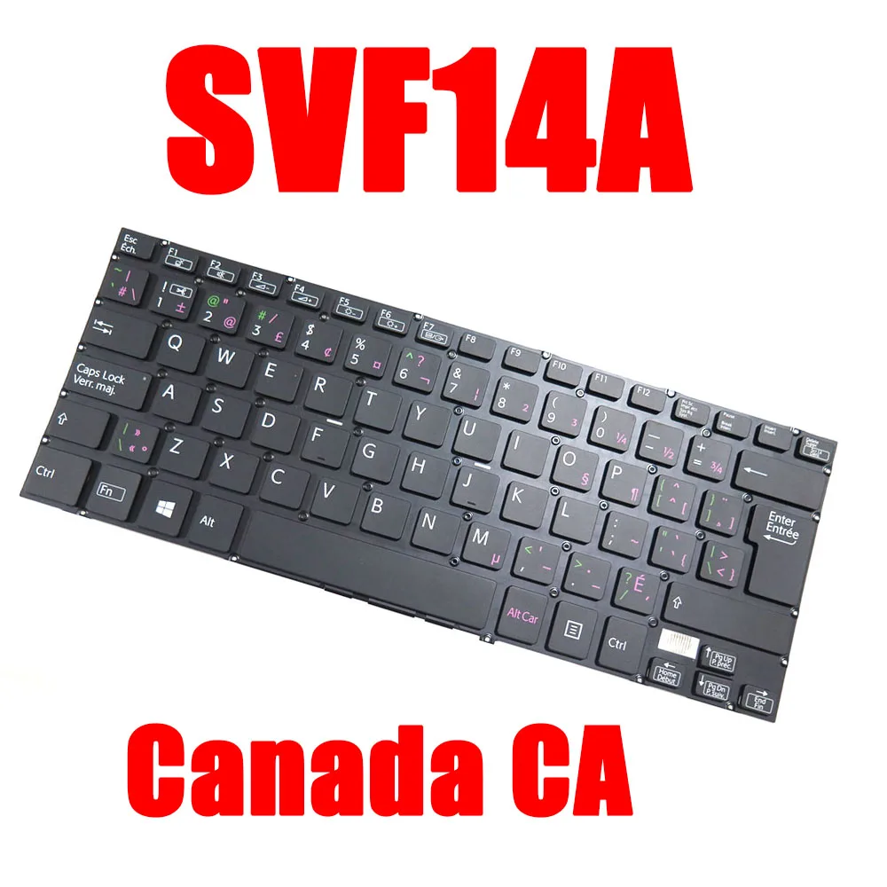 Laptop Keyboard For SONY SVF14A 9Z.NABBQ.00G 149238331DE Canada CA Black Without Backlit New