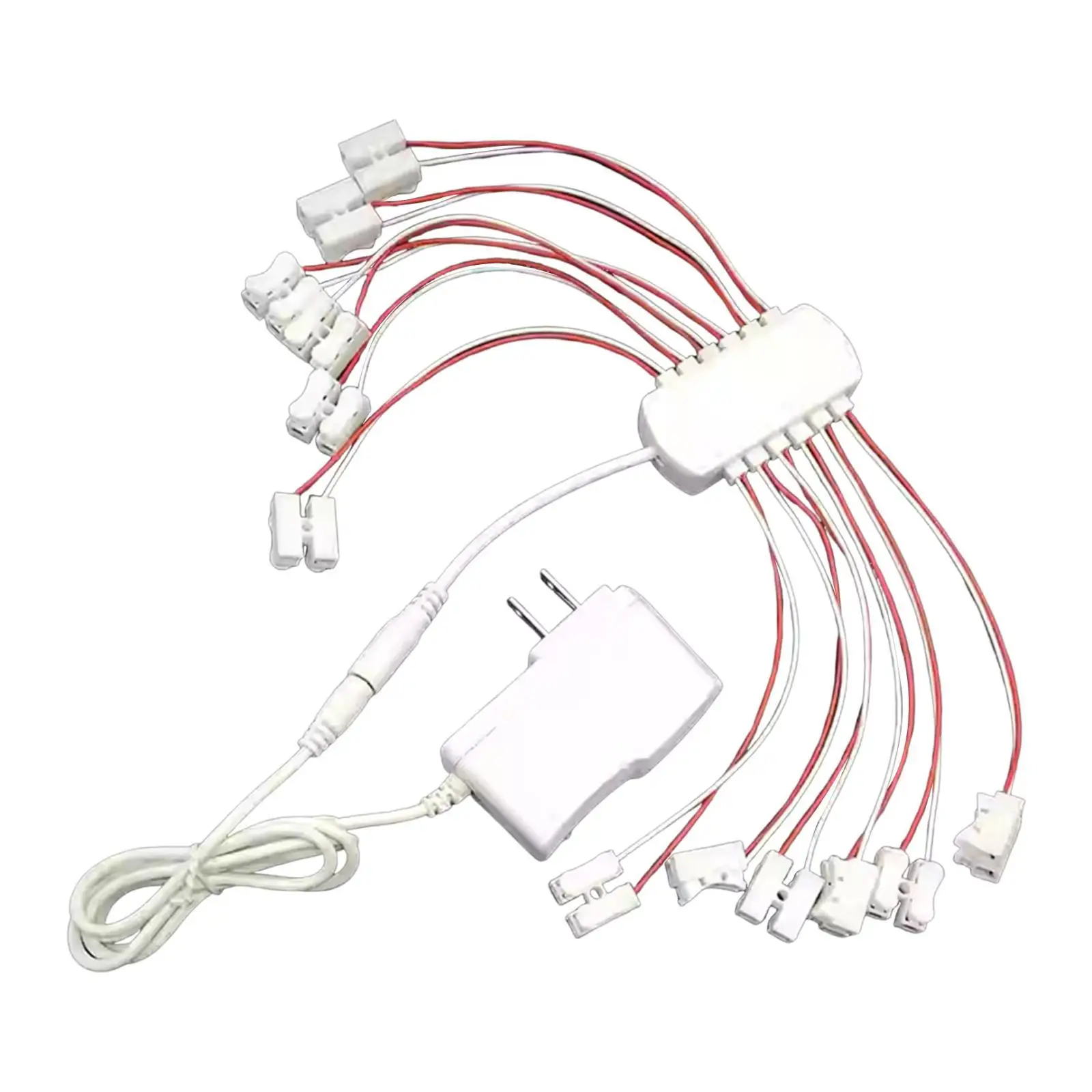 Alimentation électrique 12V 2A, 12 Ports, prise américaine compacte multifonctionnelle, pour modèle de Train Miniature, jardin, échelle HO, lampadaire, Dioramas