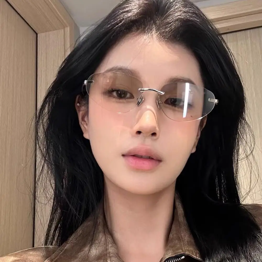 

Fashion Futuristic Frameless Sunglasses UV400 Protection 2025 New Y2K Shades Luxury Unisex Hip-Hop Sun Glasses for Women & Men