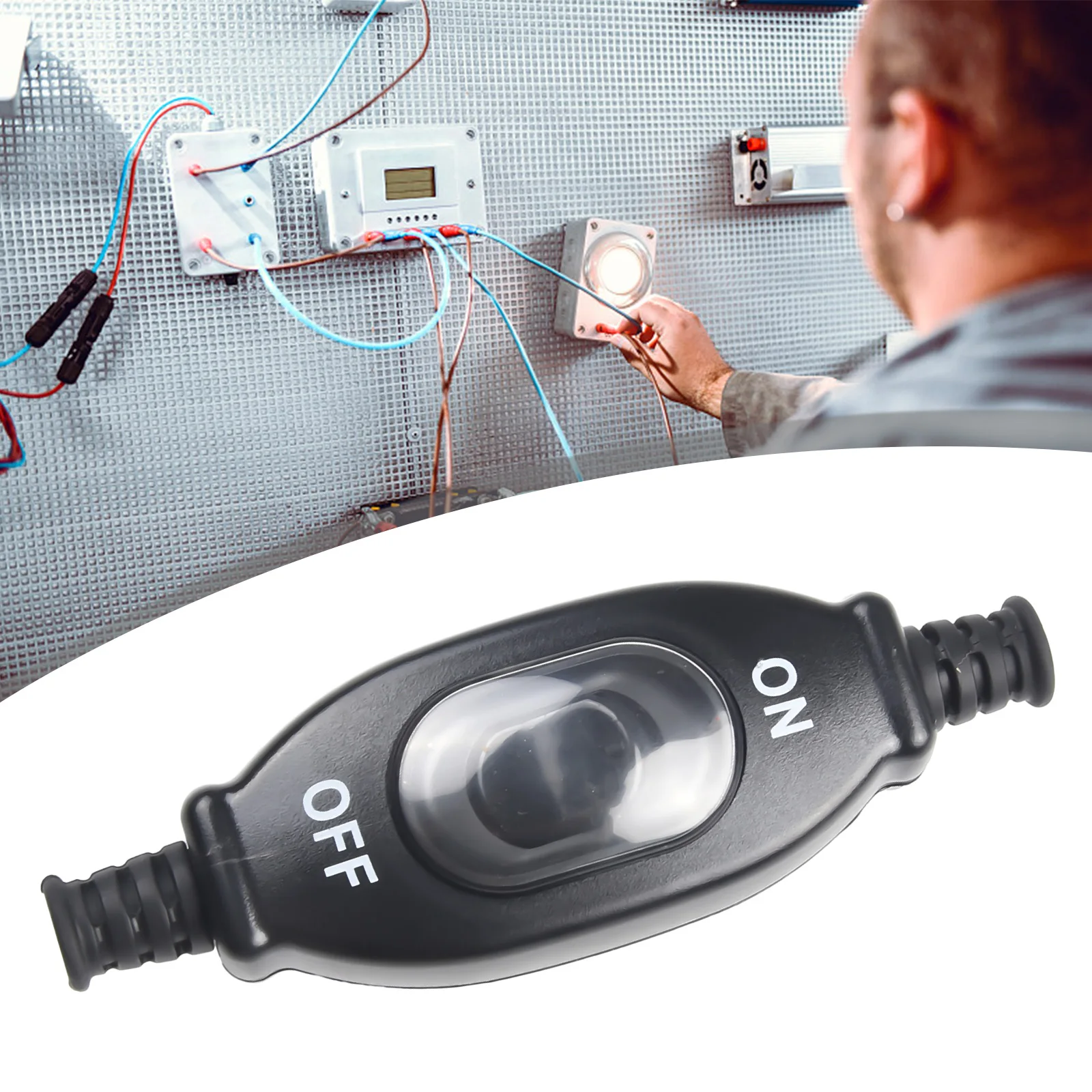 IP65 Waterproof Inline Switch for Family Use Dustproof and Reliable 250V 3A Suitable for Various Lighting Needs