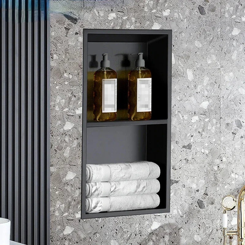

Shower Niche for Shower Wall|Stainless Steel Shower Niche 12" X 35" Matte Black|No Tile Needed Wall Niche for Bathroom Storage