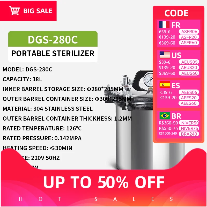 

High pressure sterilizer laboratory portable medical sterilizer high temperature steam sterilization vertical