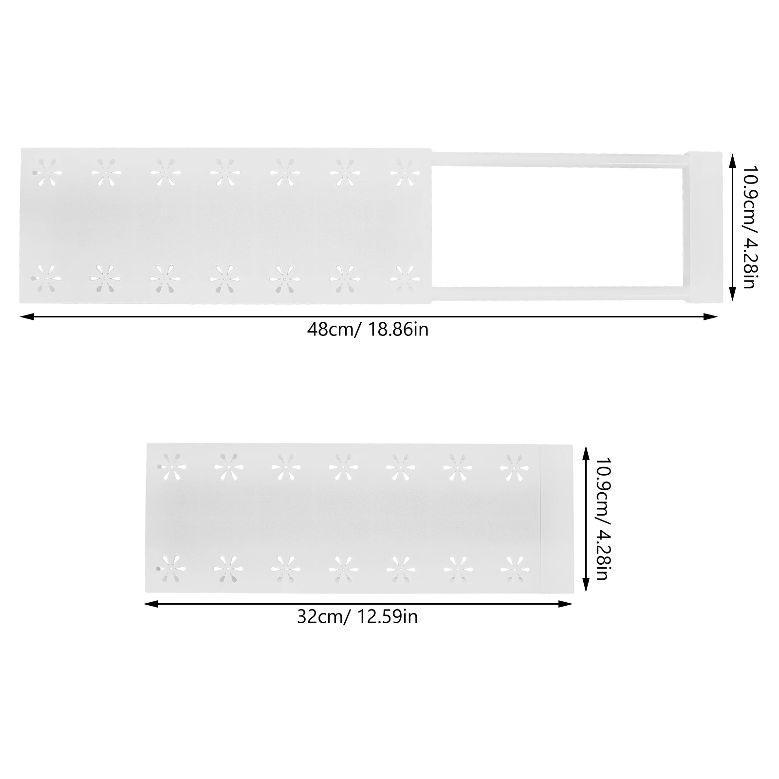 1pc Plastic Expandable Closet Shelf 32-48cm Expandable Closet Tension Shelf Divider Adjustable Wardrobe Compartment Storage Rack