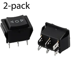 2-pack 6 PIN DPDT Double Pole Double Throw 20 Amp Momentary Rocker Switch Waterproof Momentary Push Button Switch