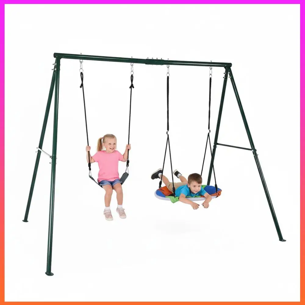 삼각형 프레임 해먹 랙 내마모성 안정성 2 스윙 브래킷 유치원 쇼핑몰 공원용 다목적