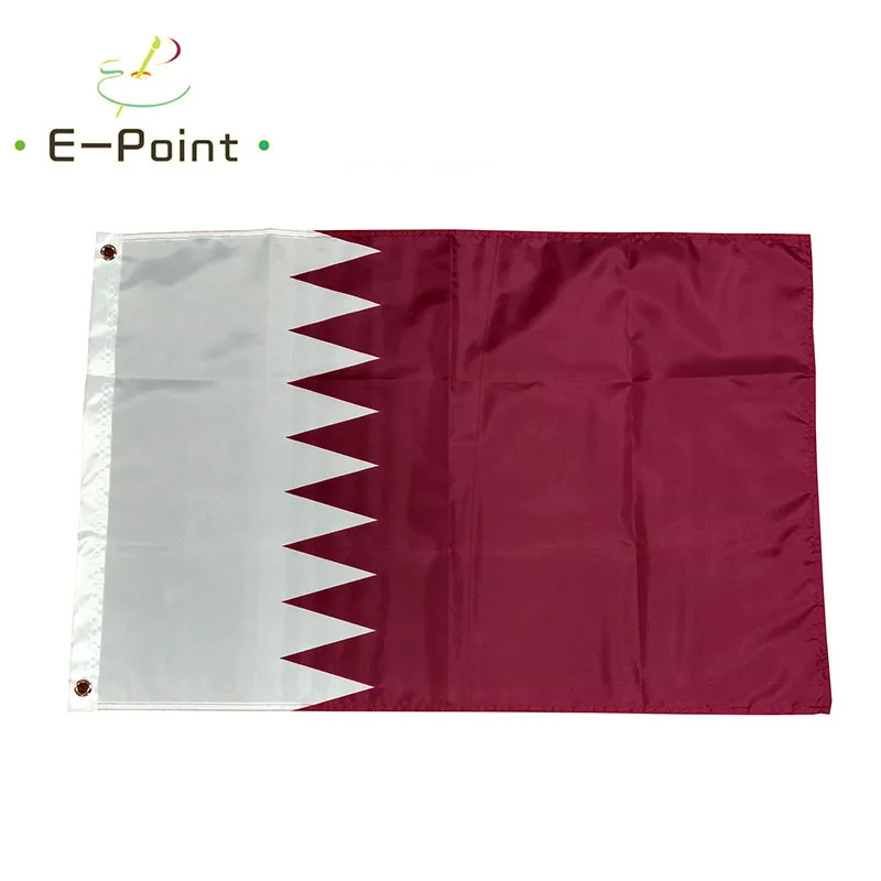 علم قطر الوطني 2ft * 3ft (60*90 سنتيمتر) 3ft * 5ft (90*150 سنتيمتر) حجم زينة عيد الميلاد للمنزل العلم راية