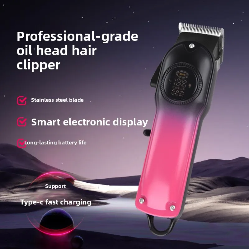 

Electric hair clipper for hair salon, home electric clipper for bald head, smart digital display, long battery life