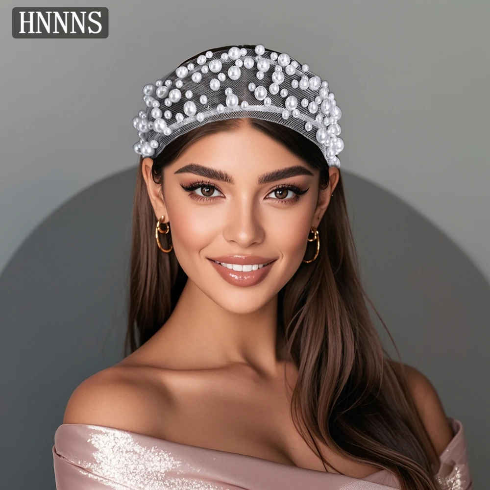 

TOPQUEEN Gentle Bride Wedding Headband Handmade Pearl Making Simple Ladies Banquet Dancing Everyday Hair Accessories YXA296