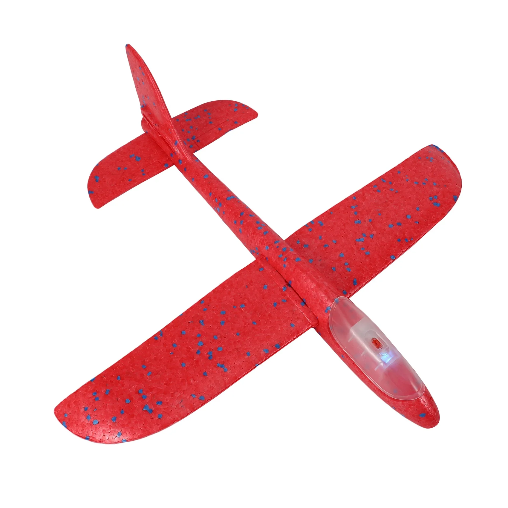 48Cm Hand Throw Lighting Up Flying Glider Plane Glow In The Dark Toys Foam Airplane Model Led Flash Games Toys For Children- Red