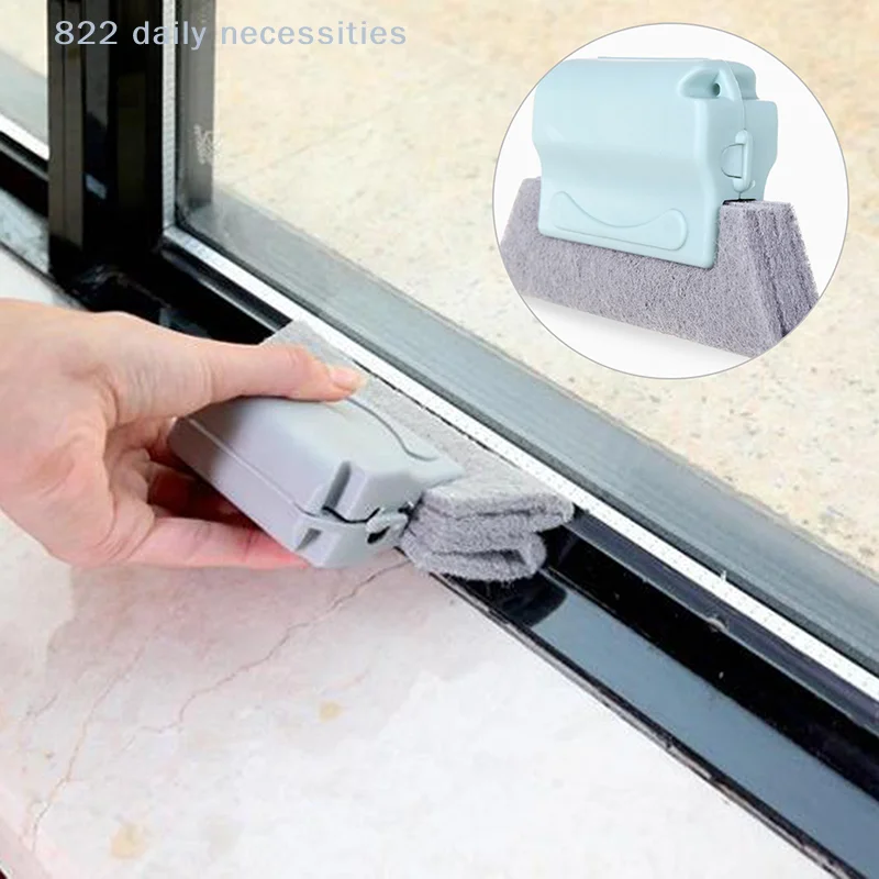 Paño de limpieza para ranuras de ventanas, cepillo para limpiar ventanas, herramienta para limpiar esquinas y huecos