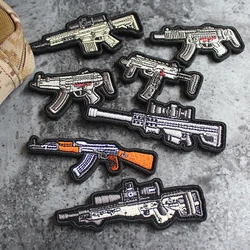 Q-versión 81-1 Mini Rifle bordado Klett parches militar misterio táctico AK brazalete moral insignia mochila pegatina
